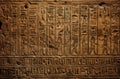 Egyptian hieroglyphs ancient wall. Generate Ai