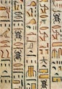 egyptian hieroglyphs from the tomb of pharaoh ramses fourth, in the valley of the kings, egypt