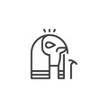 Egyptian Horus outline icon