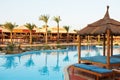 Egyptian Hotel resort background Royalty Free Stock Photo