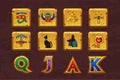 Egyptian icons for casino machines slots game
