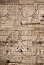 Egyptian images and hieroglyphs engraved on stone