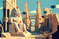 Egyptian Karnak Temple Complex, Pharaoh statue