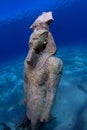 Egyptian King Ramses Statue Underwater