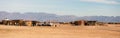 Egyptian landscape, Bedouin village in desert