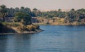 Egyptian landscape of the gentle Nile River