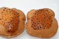 Egyptian Mahlab bread, puff thin, crispy and delicious with black seed baraka seeds on top, made of flour, dry yeast, milk, eggs, Royalty Free Stock Photo