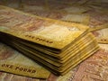 Egyptian money. Egyptian pound banknotes. 1 EGP pounds bills Royalty Free Stock Photo