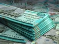 Egyptian money. Egyptian pound banknotes. 5 EGP pounds bills Royalty Free Stock Photo