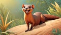 Egyptian Mongoose smiling comedy character Royalty Free Stock Photo