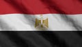 Egyptian national flag. State flag of Egypt illustration. 3D Render. Royalty Free Stock Photo