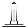 Egyptian obelisk icon, outline style