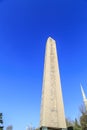 Egyptian obelisk in Istanbul. Ancient Egyptian obelisk of Pharaoh Tutmoses in Hippodrome square of Istanbul, Turkey Royalty Free Stock Photo