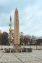Egyptian Obelisk in Istanbul on Sultanahmet Square Royalty Free Stock Photo
