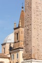 Egyptian Obelisk in Piazza del Popolo Rome Royalty Free Stock Photo