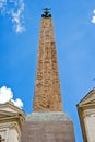 Egyptian obelisk at the top of the Spanish steps, Rome Royalty Free Stock Photo