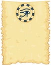 Egyptian papyrus with Horus Eye Royalty Free Stock Photo