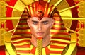 Egyptian Pharaoh Ramses. A modern digital art version of the ancient Egyptian king. Royalty Free Stock Photo