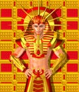 Egyptian Pharaoh Ramses. A modern digital art version of the ancient Egyptian king. Royalty Free Stock Photo