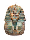 Egyptian pharaoh statuette isolated on white