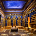 Egyptian Pharaohs Chamber: An opulent chamber inspired by ancient Egypt, with hieroglyphic murals, golden accents, and statues2,