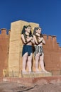 Egyptian pharaohs life-size figures Royalty Free Stock Photo