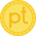 Egyptian piastre coin, currency of Egypt Royalty Free Stock Photo