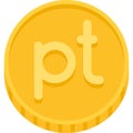 Egyptian piastre coin, currency of Egypt Royalty Free Stock Photo