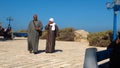 Egyptian pilgrims in the ancient port of Jaffa, Tel Aviv Royalty Free Stock Photo