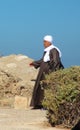 Egyptian pilgrims in the ancient port of Jaffa, Tel Aviv Royalty Free Stock Photo