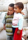 poor children in egypt Royalty Free Stock Photo