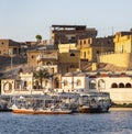 Egyptian port - Boats of Nuba Royalty Free Stock Photo