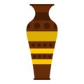 Egyptian pottery vessel icon isolated