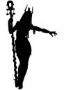 Egyptian priestess woman silhouette