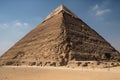 Egyptian pyramid of Cheops, general view of the pyramid, generative AI.