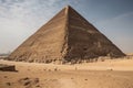 Egyptian pyramid of Cheops, general view of the pyramid, generative AI.