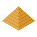 Egyptian pyramid icon, isometric style Royalty Free Stock Photo