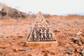 Egyptian Pyramid Model Miniature Royalty Free Stock Photo