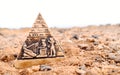 Egyptian Pyramid Model Miniature Royalty Free Stock Photo