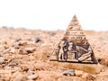 Egyptian Pyramid Model Miniature Royalty Free Stock Photo