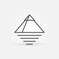 Egyptian Pyramid vector Egypt concept outline minimal icon