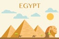 Egyptian pyramids, desert Royalty Free Stock Photo