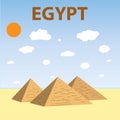 Egyptian pyramids Flat design
