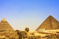 Egyptian pyramids in Giza Royalty Free Stock Photo