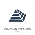 egyptian pyramids icon in trendy design style. egyptian pyramids icon isolated on white background. egyptian pyramids vector icon Royalty Free Stock Photo