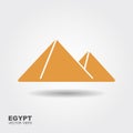 Egyptian pyramids vector symbol icon design. Vector icon Royalty Free Stock Photo