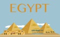 Egyptian pyramids vector