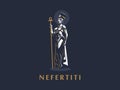 Egyptian Queen Nefertiti or Cleopatra. Royalty Free Stock Photo