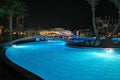 egyptian resort in the dark night Royalty Free Stock Photo