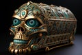 egyptian sarcophagus gaudi inspired illustration generative ai